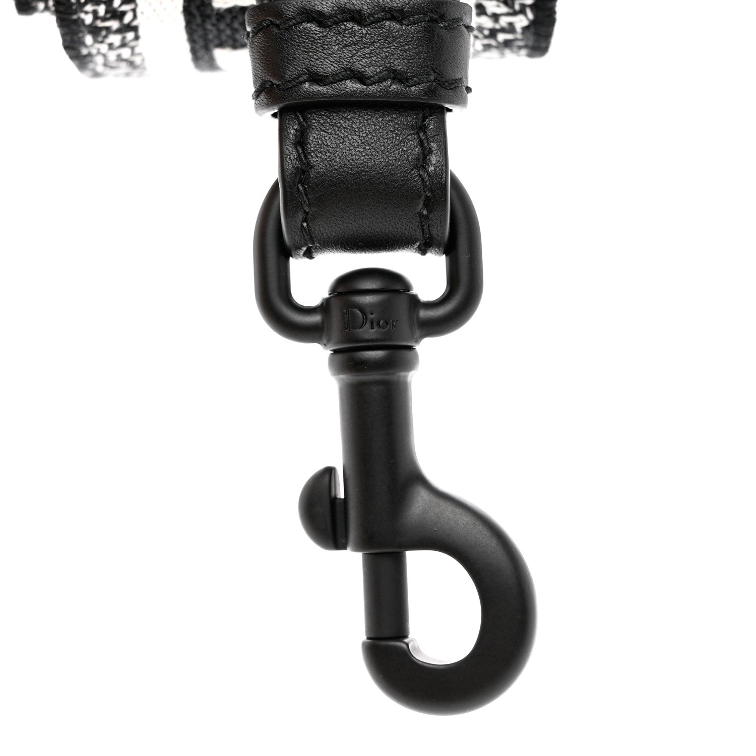 Christian Dior Canvas Embroidered Shoulder Strap Black 6 of 6