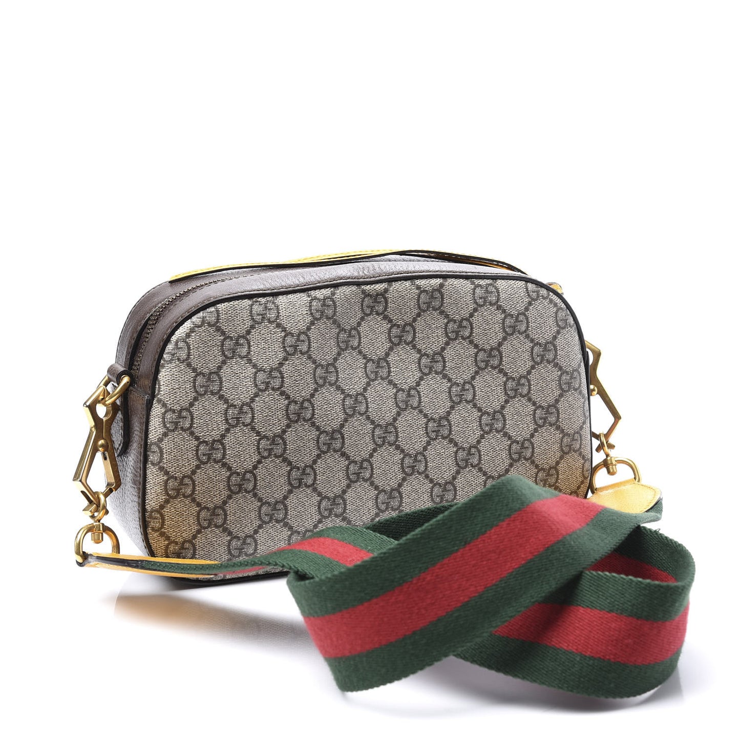 GG Supreme Monogram Web Neo Vintage Shoulder Bag Beige New Acero Crop