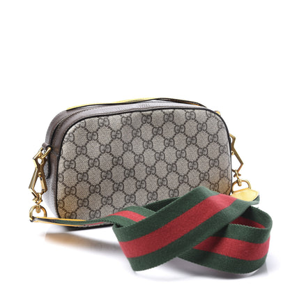 Gucci GG Supreme Monogram Web Neo Vintage Shoulder Bag Beige New Acero Crop 2 of 12