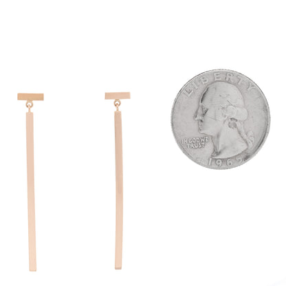 Tiffany 18K Rose Gold T Bar Earrings 2 of 5