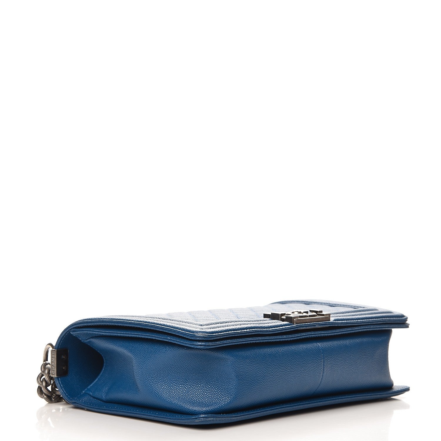 Chanel Caviar Quilted New Medium Boy Flap Blue 4 of 8