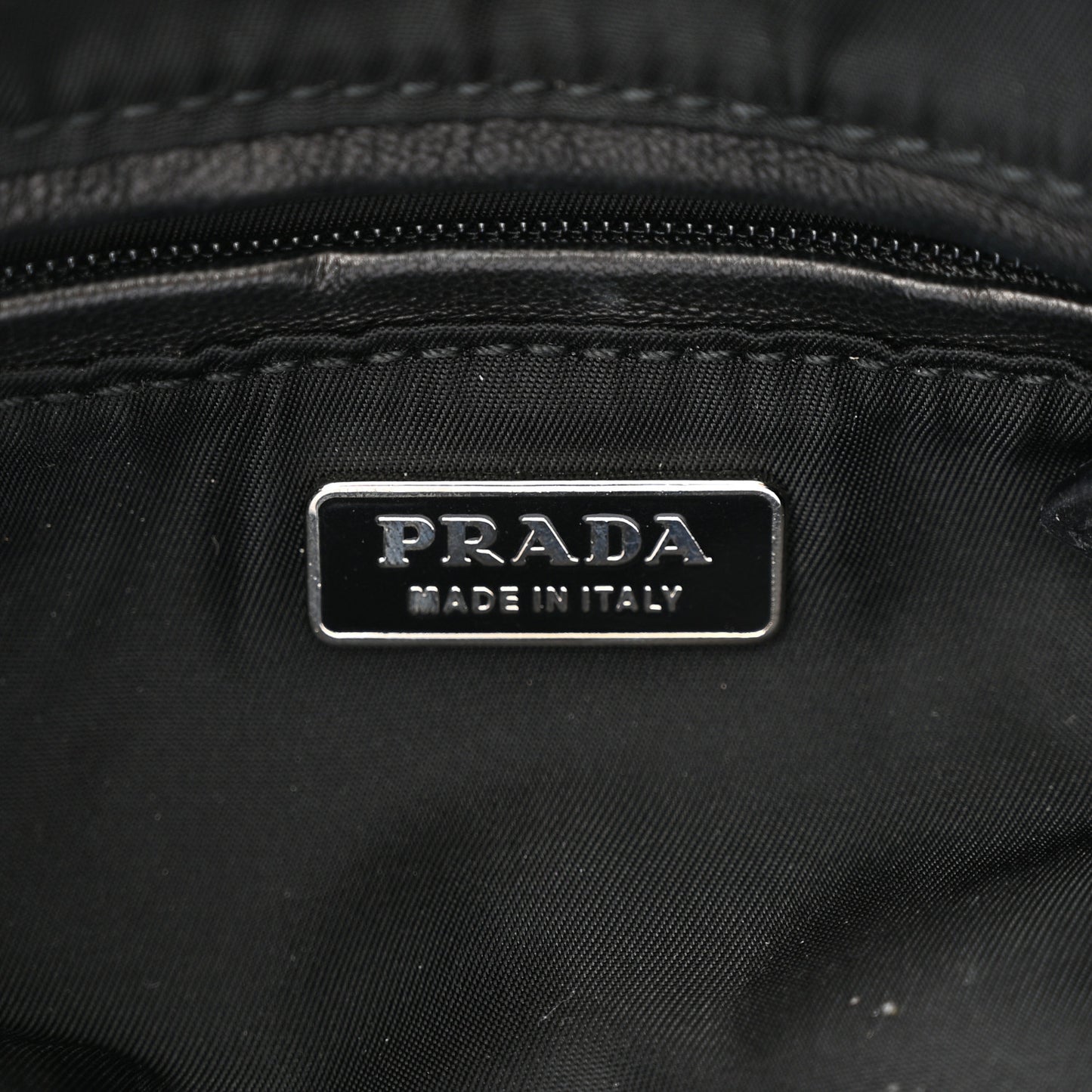 Tessuto Nylon Beaded Bag Black