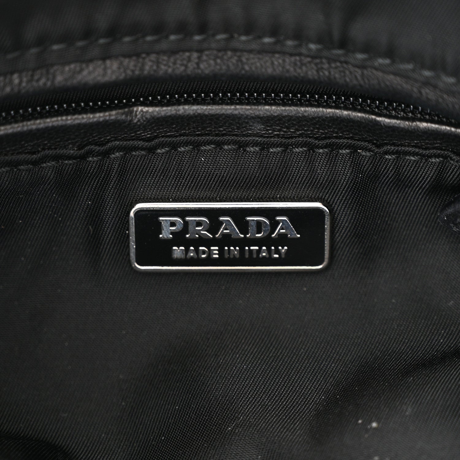 Prada Tessuto Nylon Beaded Bag Black 6 of 10
