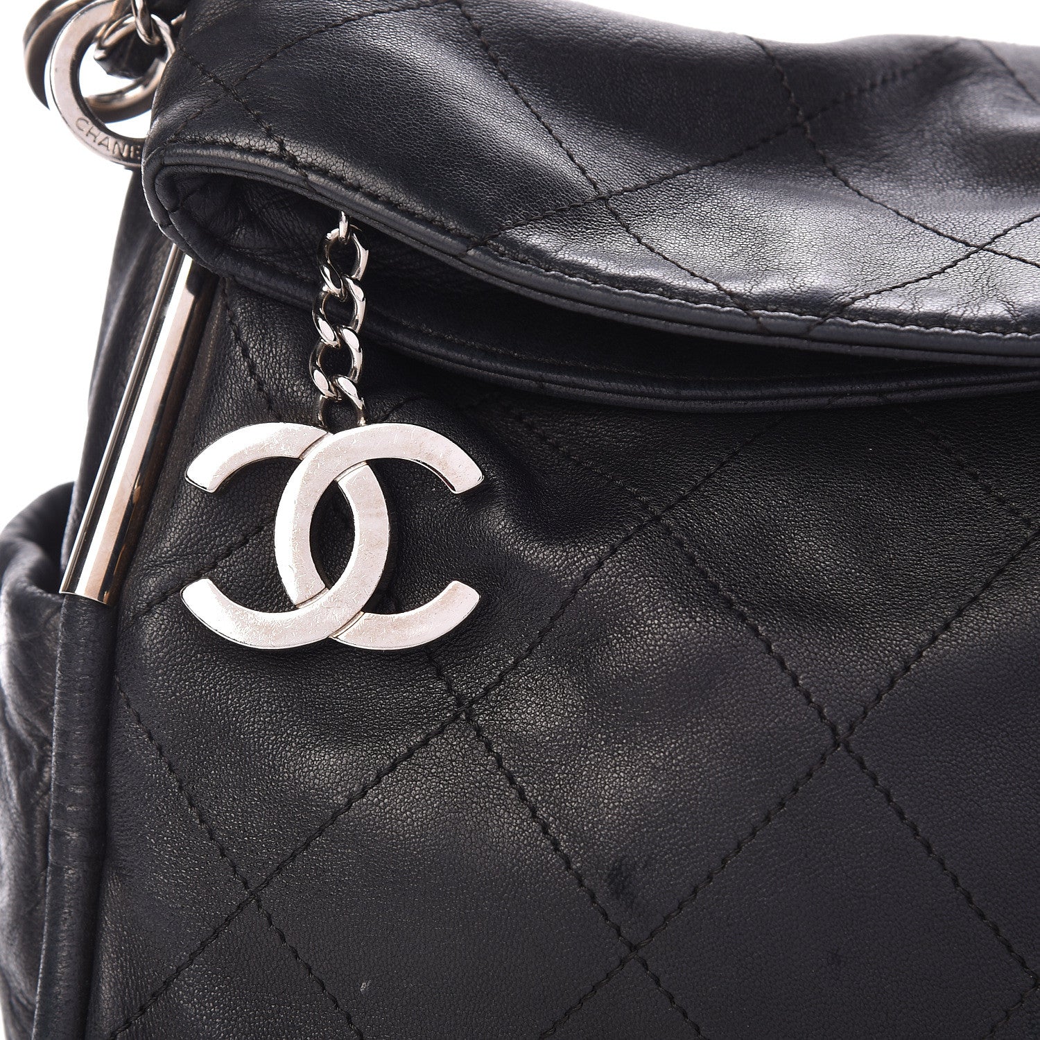 Chanel Lambskin Stitched Medium Ultimate Soft Tote Black 8 of 17