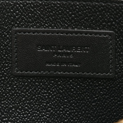 Saint Laurent Suede All-Over Monogram Pouch Black 6 of 7