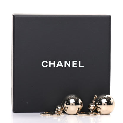 Chanel Metal CC Drop Earrings Gold 5 of 5