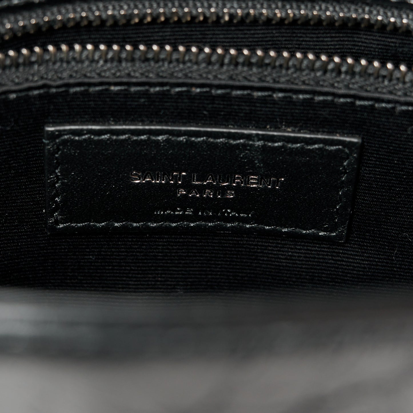 Crinkled Calfskin Matelasse Monogram Medium Niki Chain Satchel Black