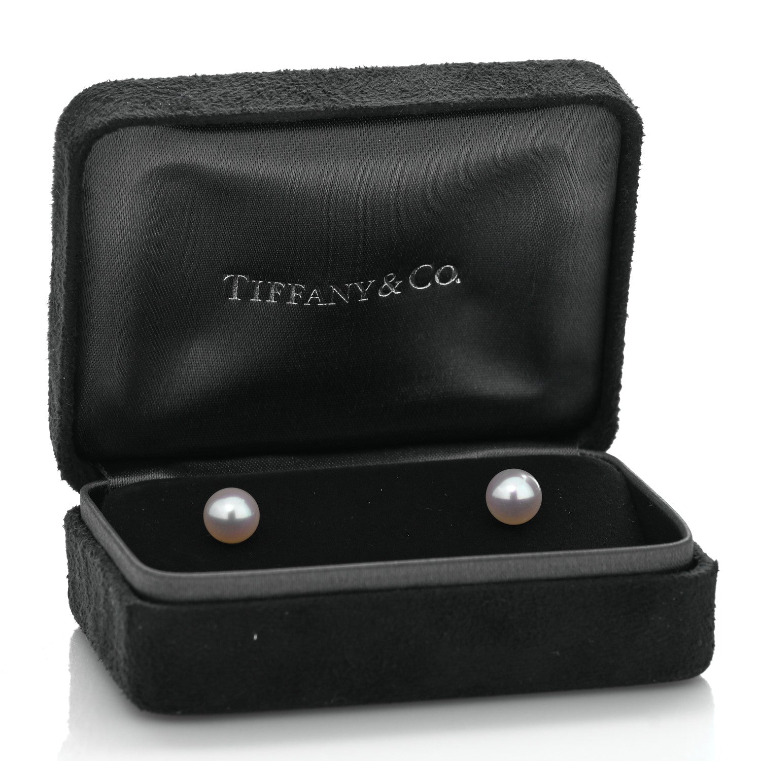 Tiffany 18K White Gold Akoya Pearl 7-7.5mm Signature Earrings 5 of 5