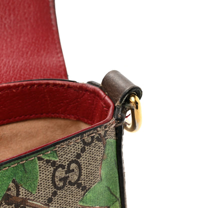 Gucci GG Supreme Monogram Tian Web Medium Padlock Messenger Shoulder Bag Beige Multicolor New Acero 12 of 15