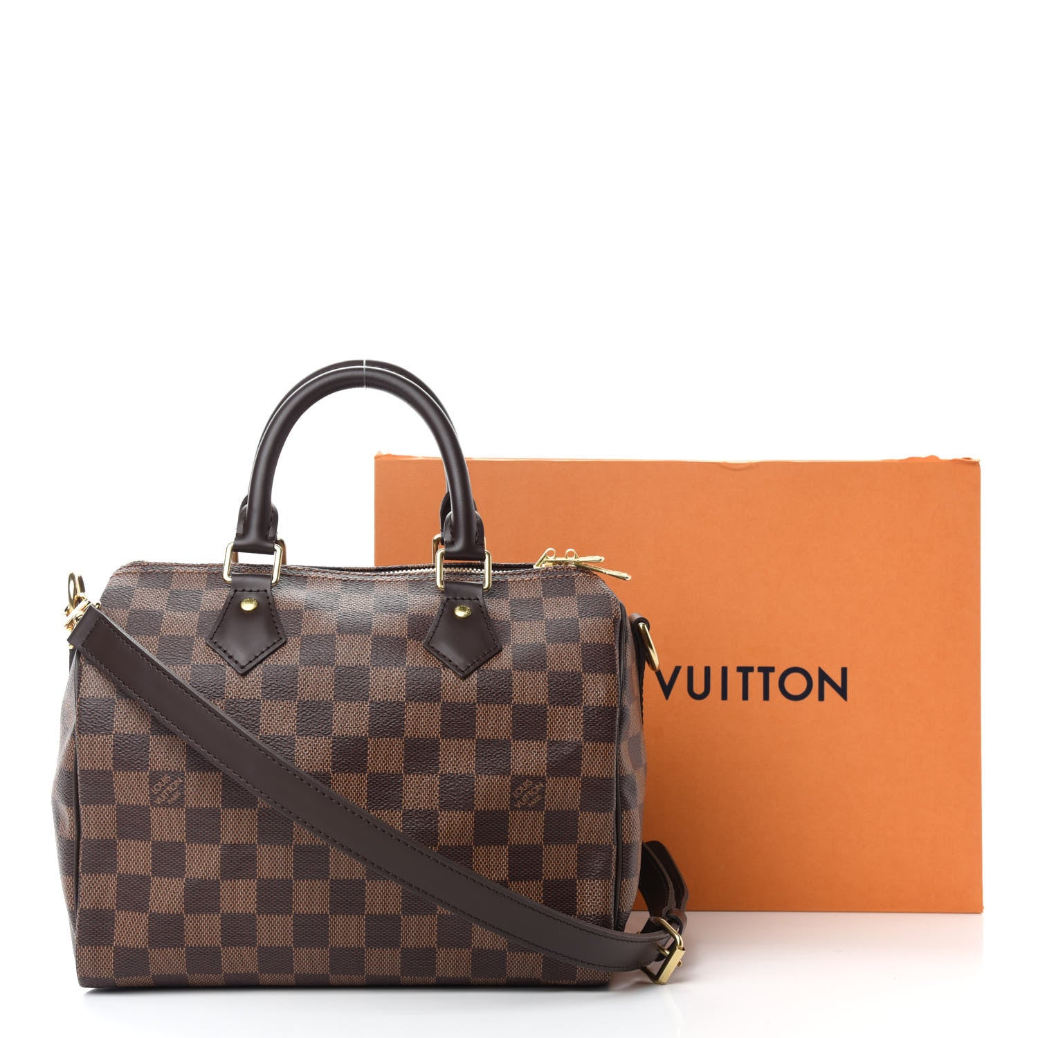 Louis Vuitton Damier Ebene Speedy Bandouliere 25 11 of 11