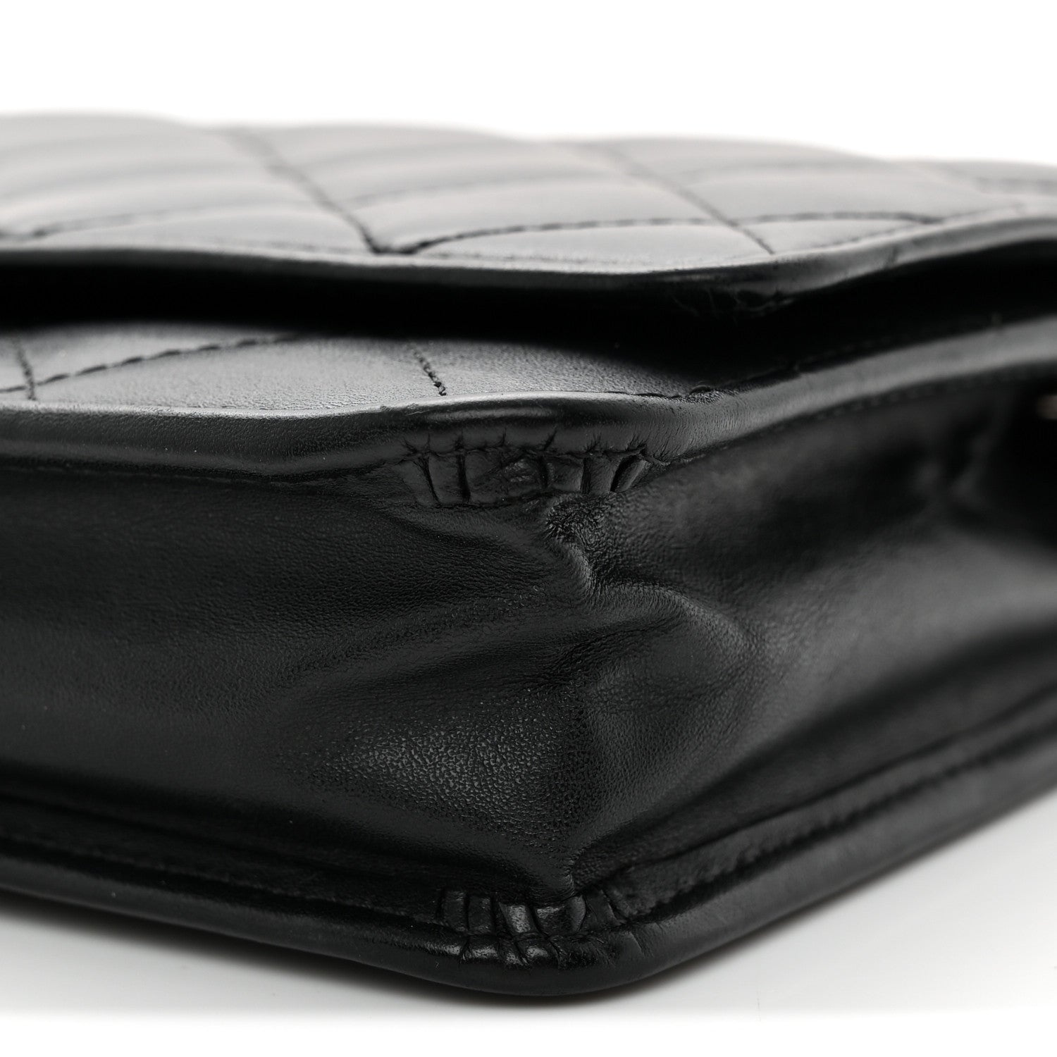 Chanel Calfskin Quilted Cambon Wallet on Chain WOC Black 11 of 15