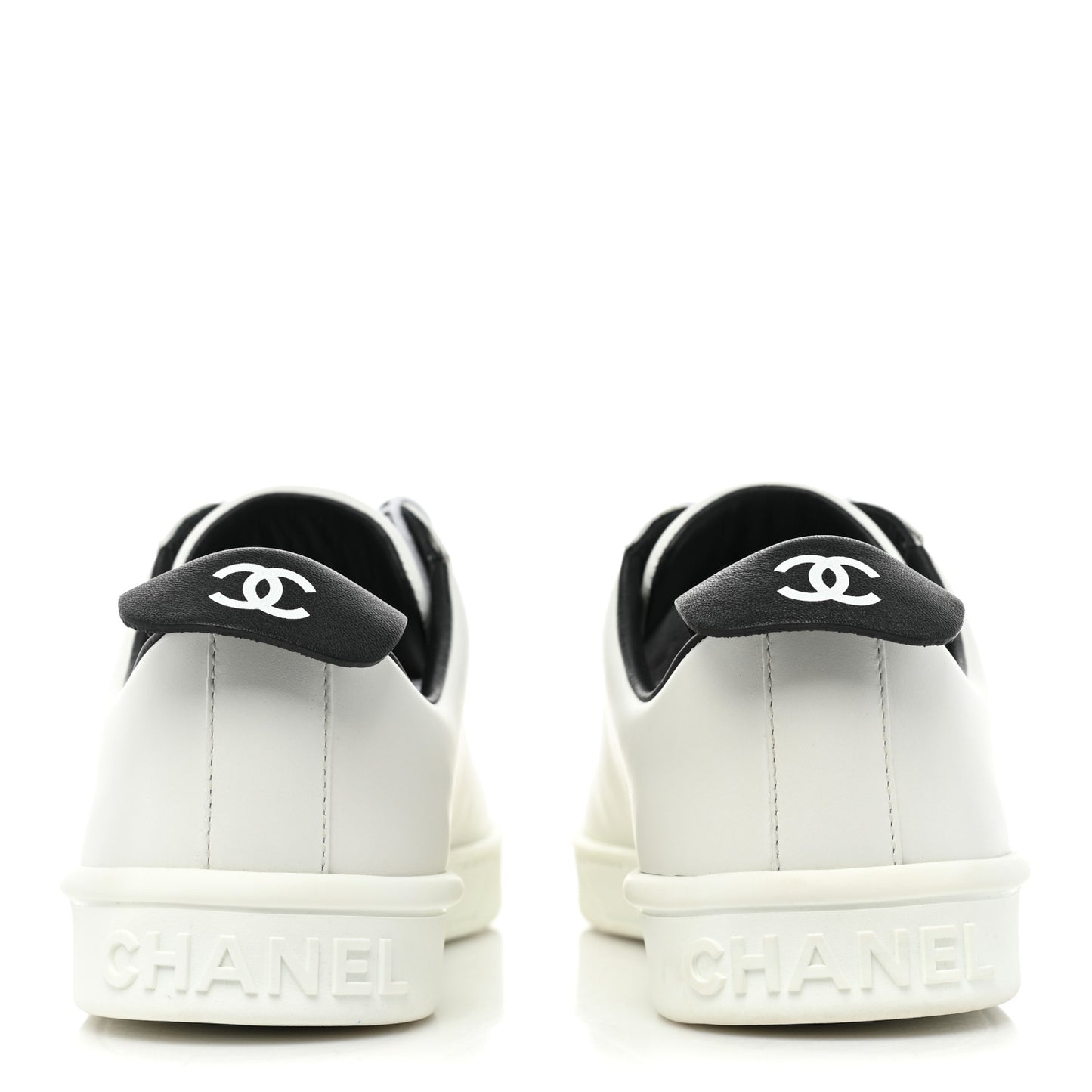 Calfskin CC Womens Sneakers 38 White