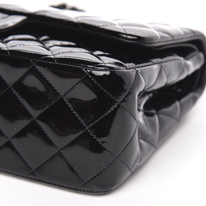 Chanel Patent Quilted Jumbo Double Flap Black 9 of 14