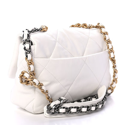 Chanel Lambskin Quilted Medium Chanel 19 Flap White 2 of 4