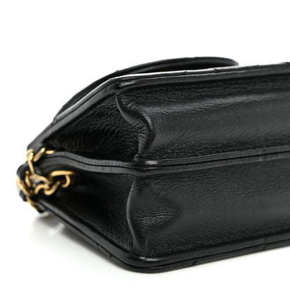Chanel Lambskin Quilted Mini Accordion Clutch With Chain Black 9 of 10