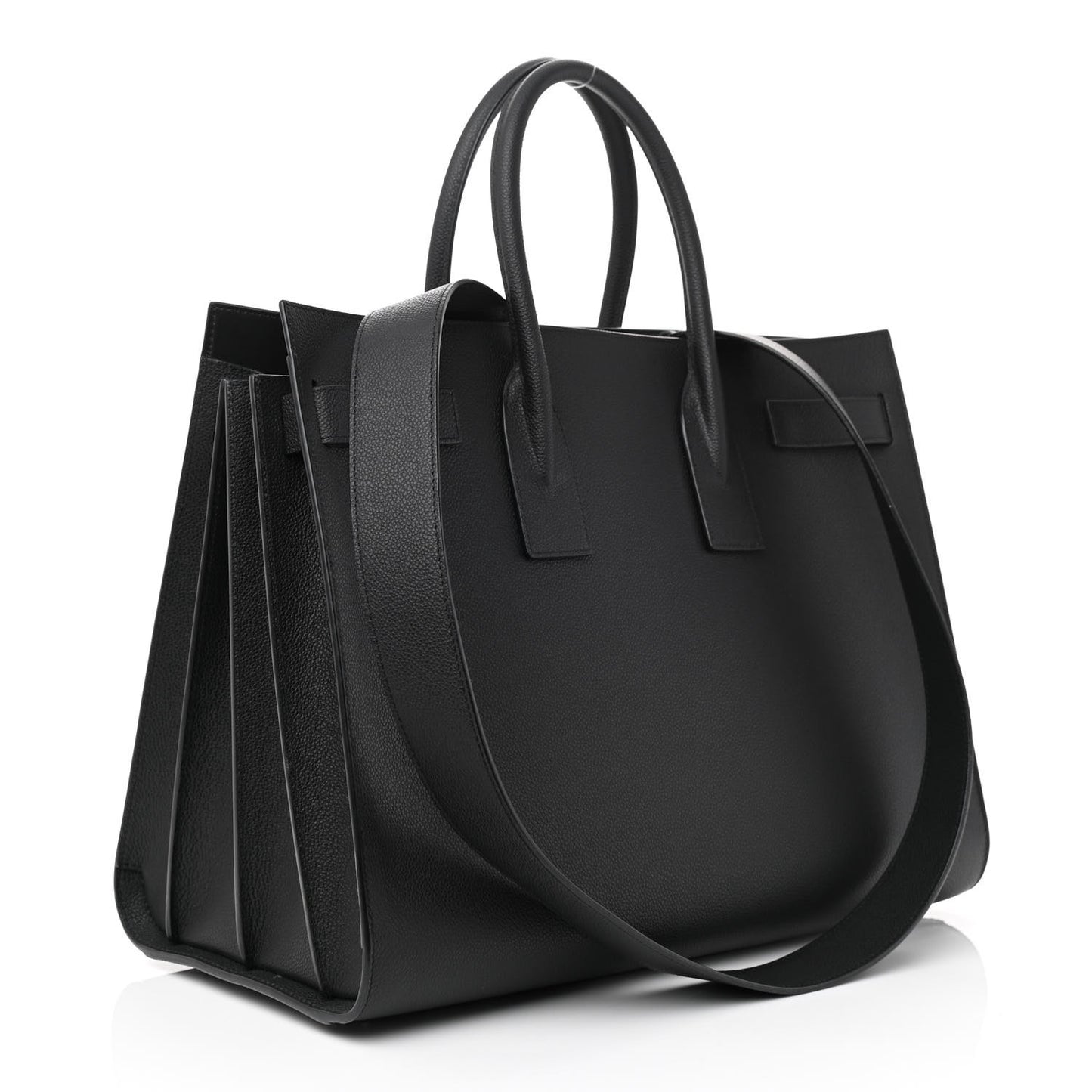 Grained Calfskin Large Sac De Jour Carryall Black