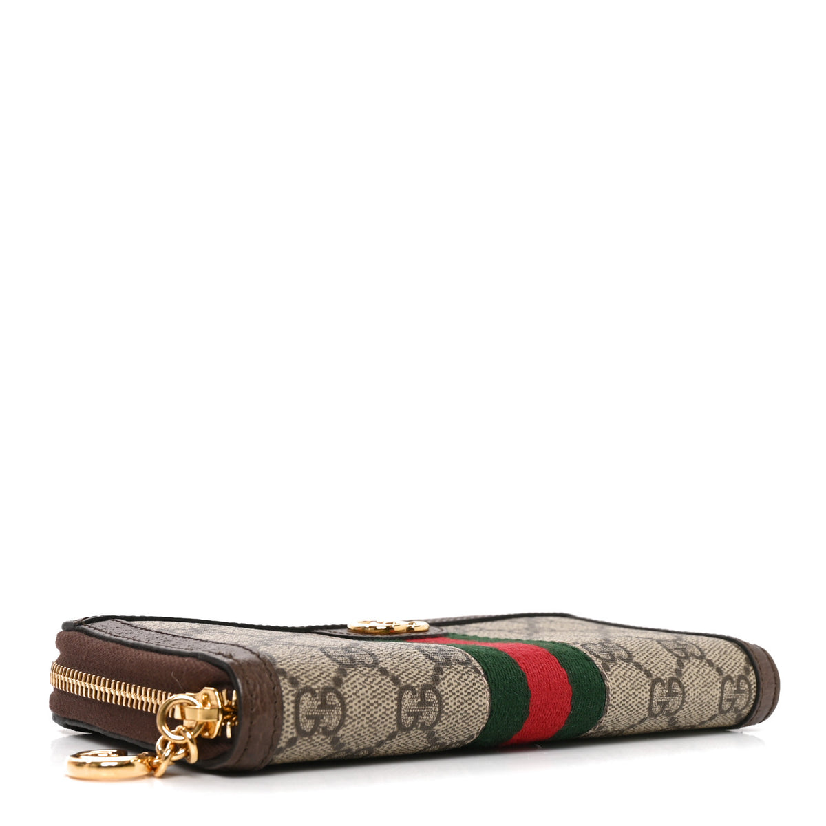 Gucci GG Supreme Monogram Web Ophidia Zip Around Wallet Brown 4 of 7