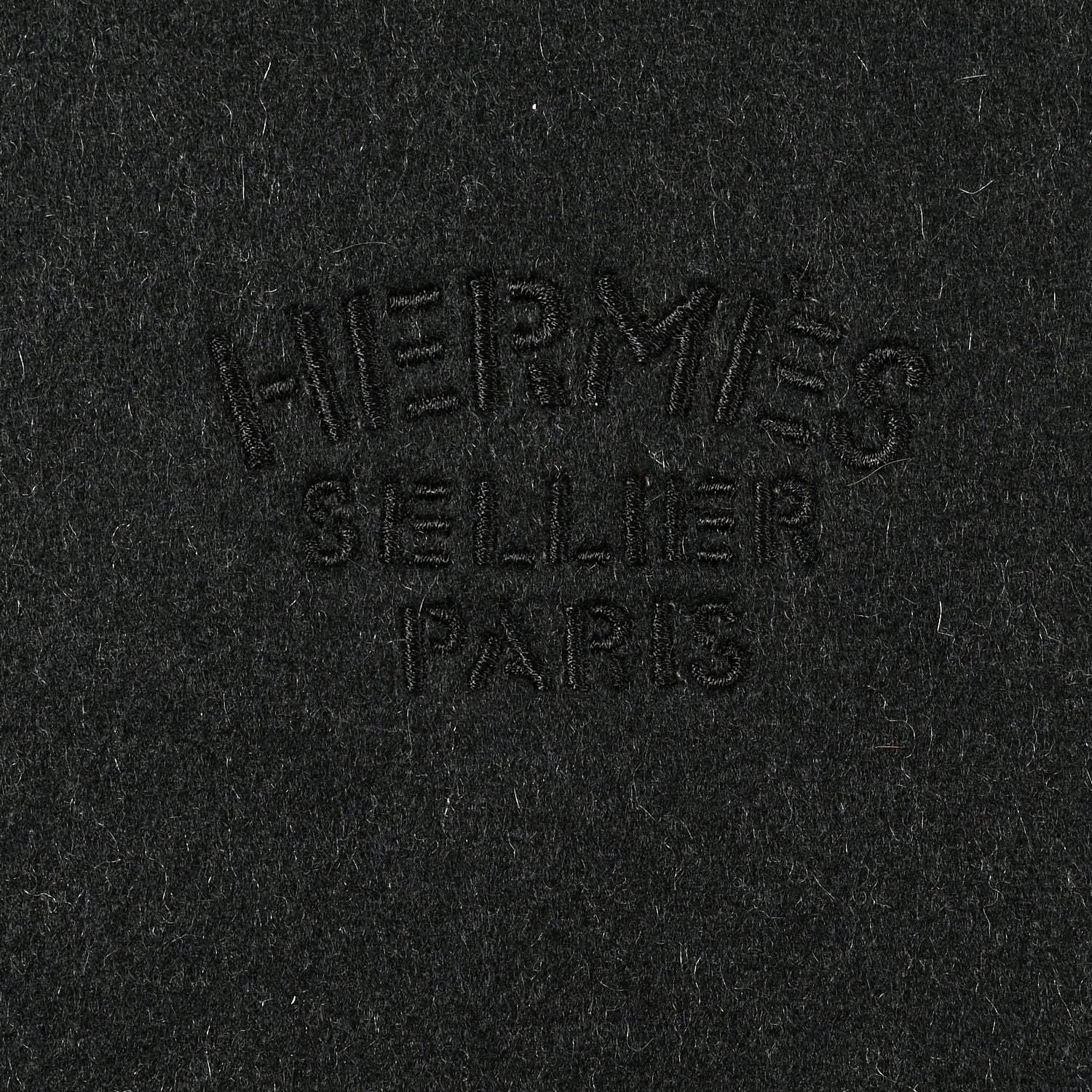 Hermes Cashmere Fringe Double Face Stole Black Camel 4 of 4