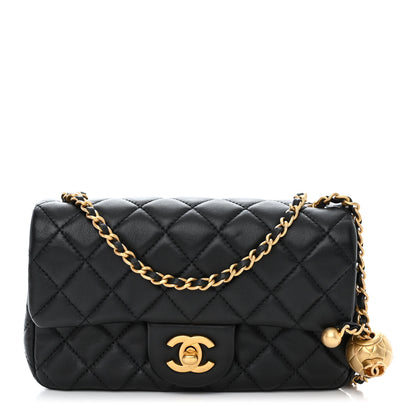 Chanel Lambskin Quilted Mini Rectangular Pearl Crush Flap Black 1 of 11