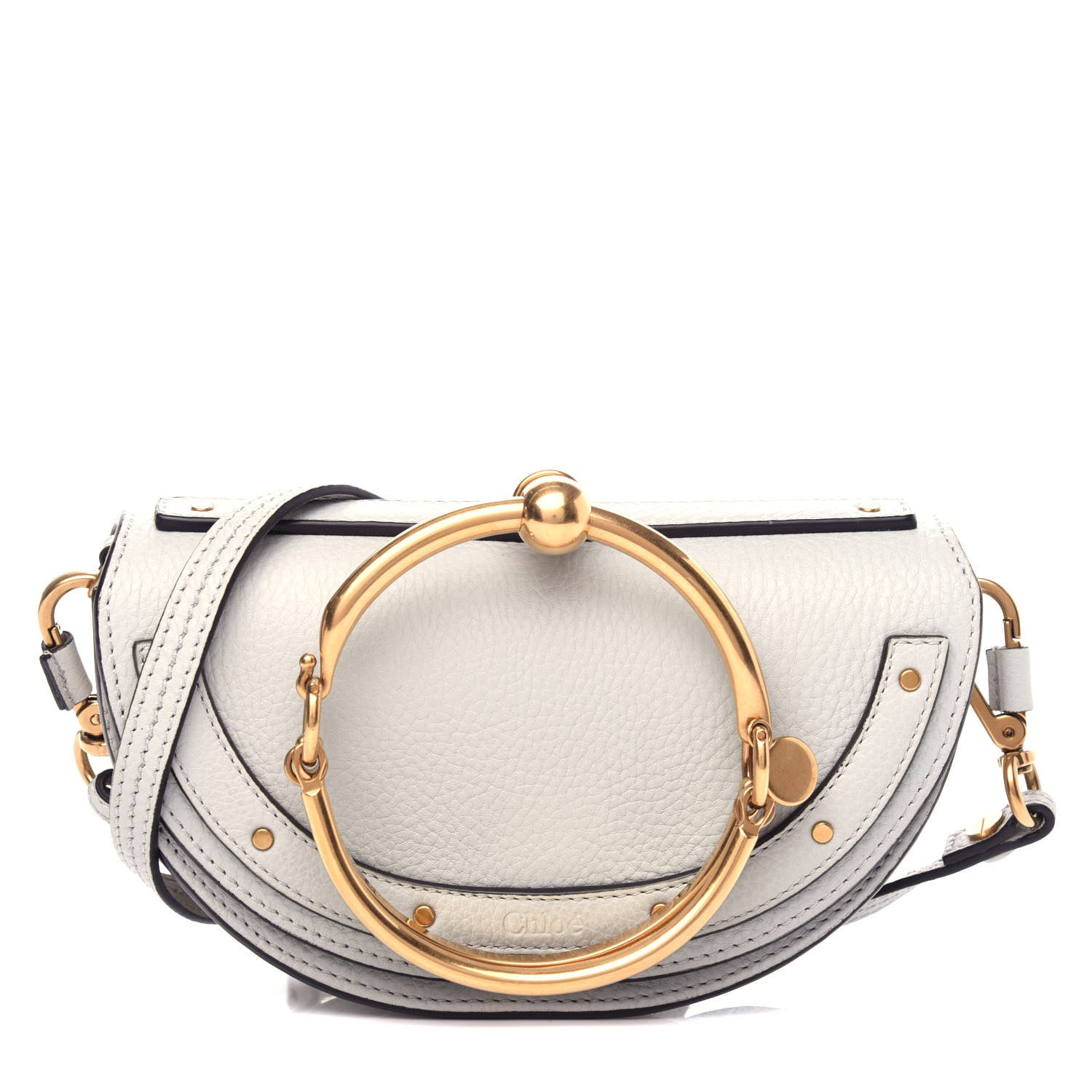 Chloe Calfskin Small Nile Bracelet Minaudiere Bag Airy Grey 1 of 11