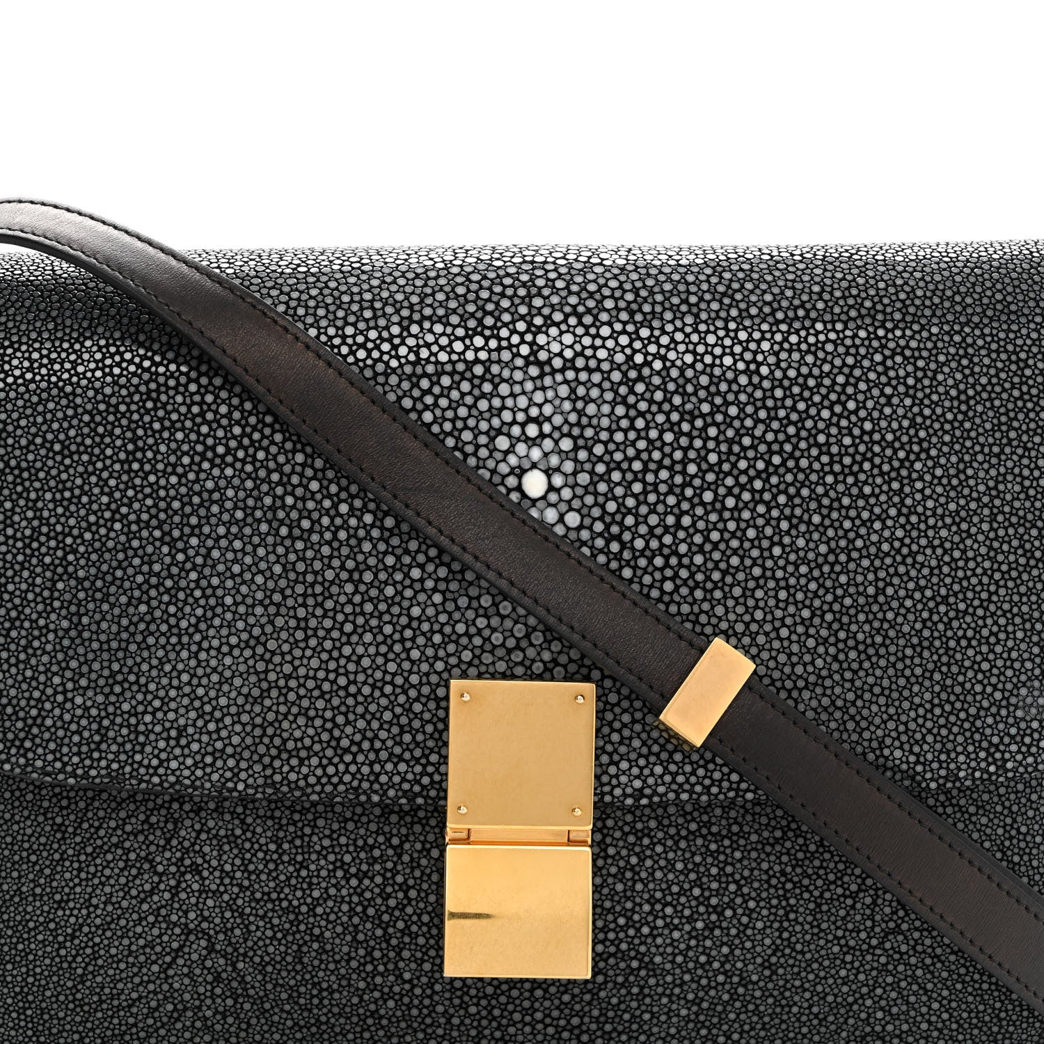 Celine Stingray Medium Classic Box Flap Bag Black 8 of 10
