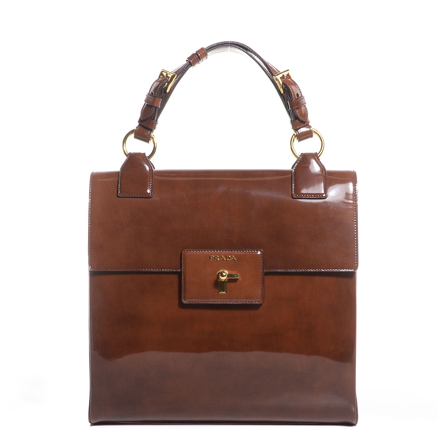 Prada Spazzolato Top Handle Bag Tobacco Fume 1 of 11