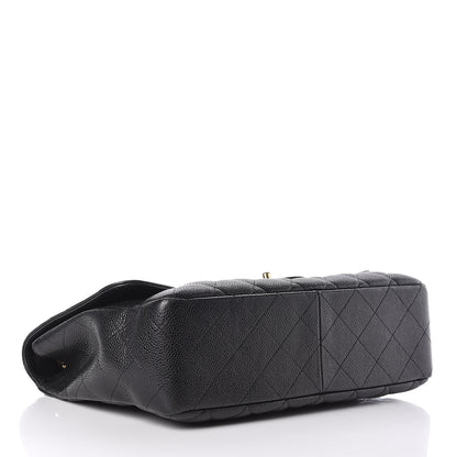 Chanel Caviar Quilted Jumbo Single Flap Black 4 of 10