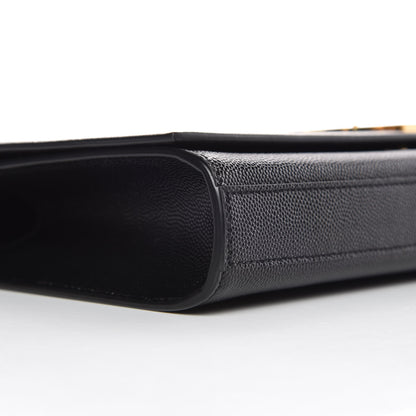 Saint Laurent Grain De Poudre Monogram Cassandre Clutch Black 5 of 9