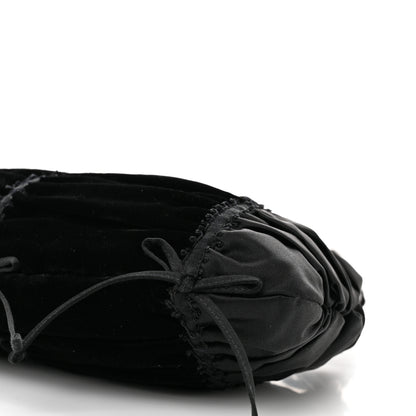Prada Satin Velvet Drawstring Shoulder Bag Black 9 of 9