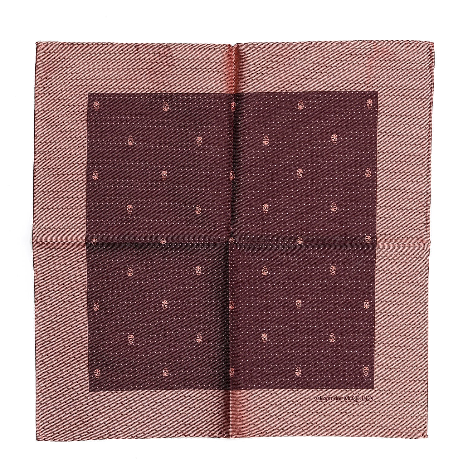 Alexander McQueen Silk Skull Polka Dot Pocket Square 1 of 5