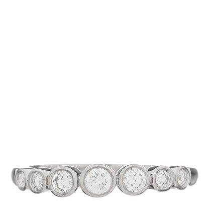 Tiffany Platinum Diamond Jazz Graduated Band Ring 53 6.5 1 of 6