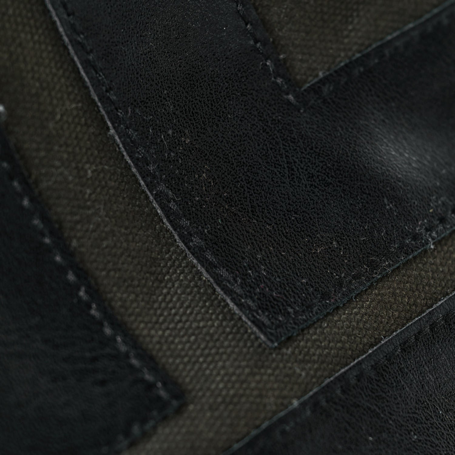 Celine Calfskin Logo Patchwork Cabas Dark Green Black 15 of 15