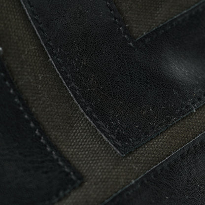 Celine Calfskin Logo Patchwork Cabas Dark Green Black 15 of 15