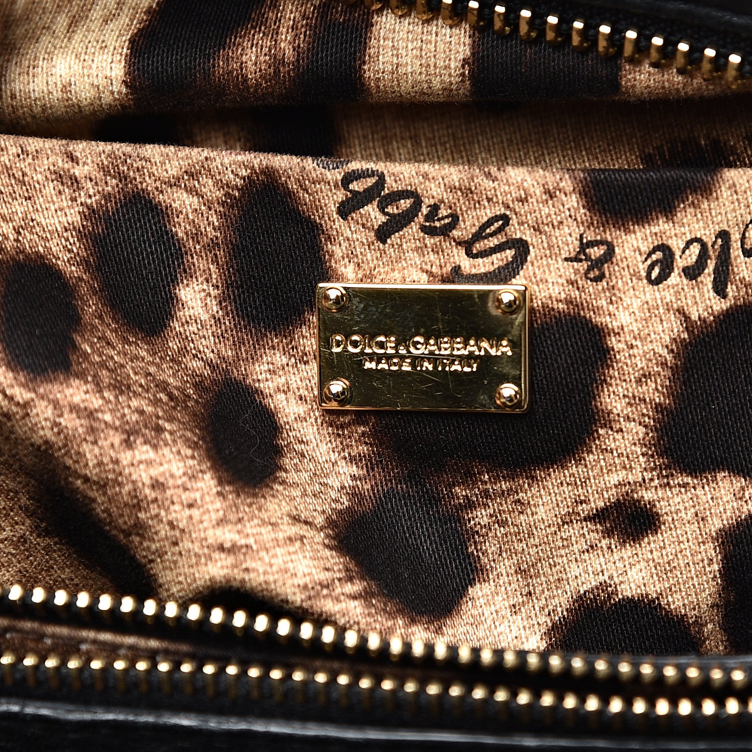 Dolce & Gabbana Grained Deerskin Double Zip Black 5 of 12