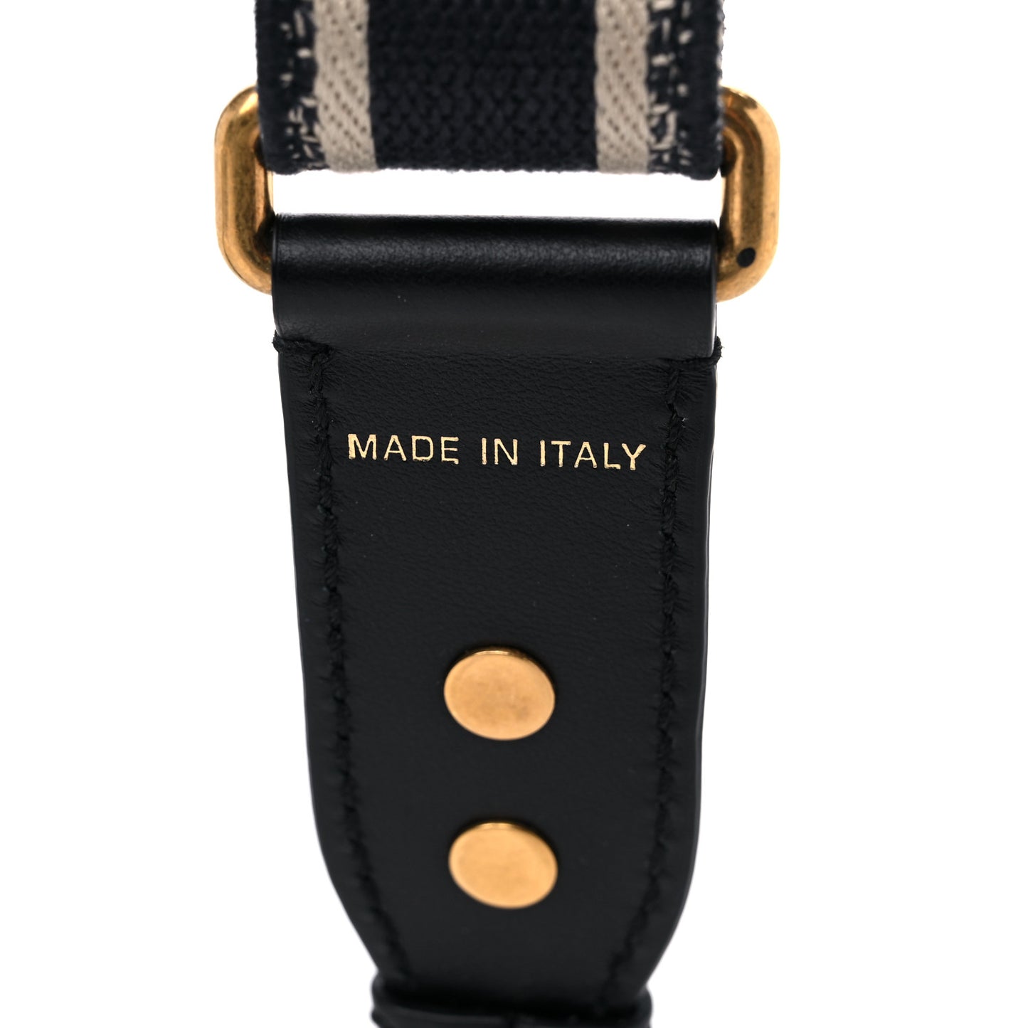 Canvas Embroidered Shoulder Strap Black