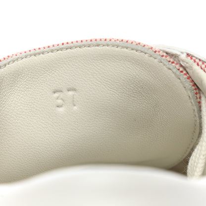 Hermes Canvas Calfskin Deep Sneakers 37 Framboise White 8 of 9
