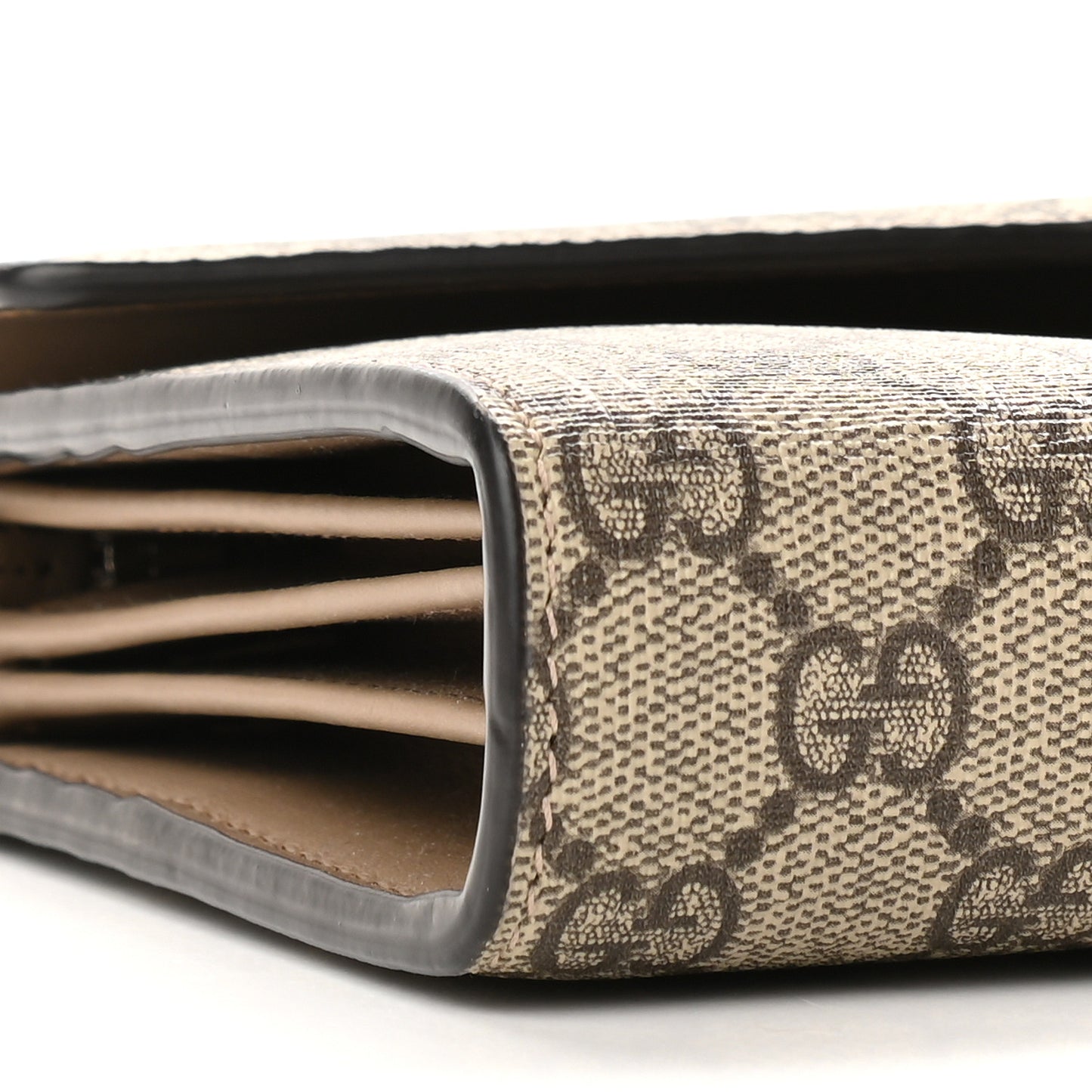 GG Supreme Monogram Mini Dionysus Chain Wallet Beige Taupe
