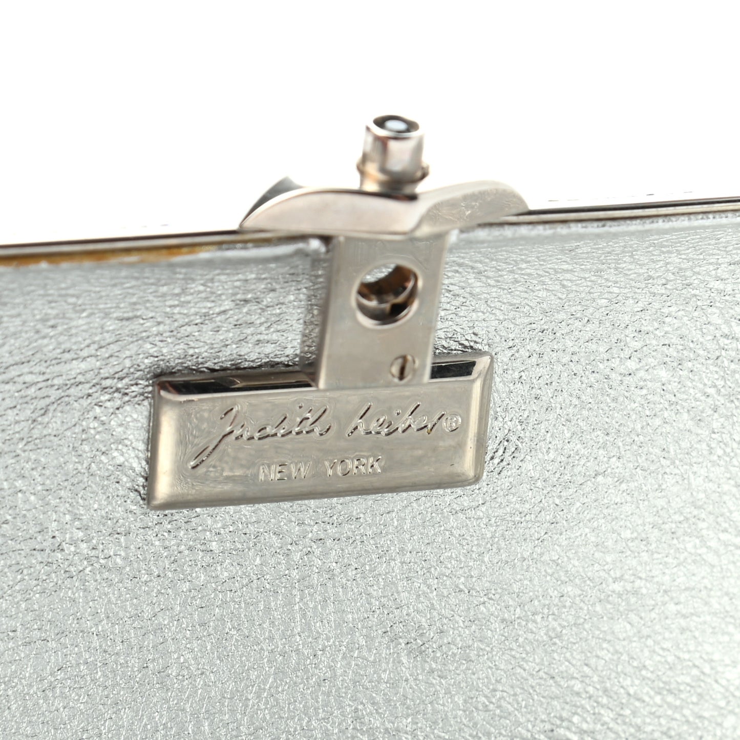 Swarovski Crystal Minaudiere Clutch Silver Multicolor