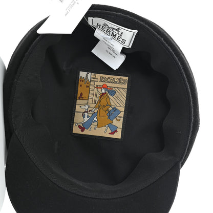 Hermes Cashmere Womens Deauville Cap 58 Black 7 of 9