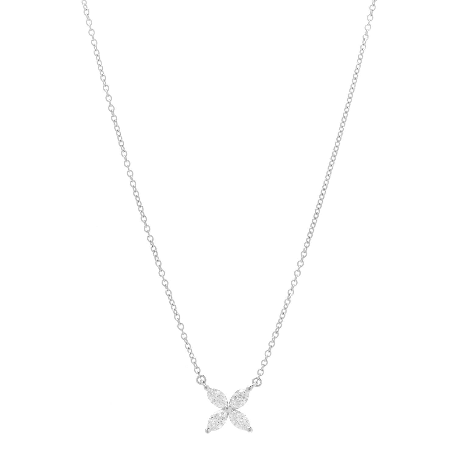 Tiffany Platinum Diamond Small Victoria Necklace 1 of 6