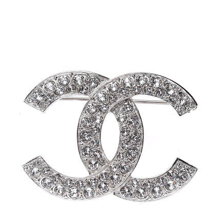 Chanel Crystal Palais Garnier CC Brooch Silver 1 of 5