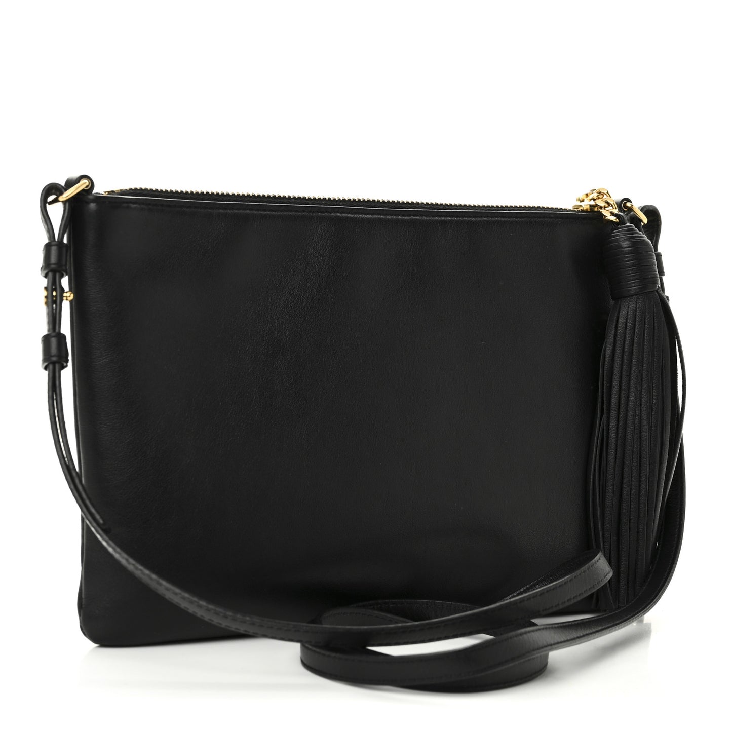 Calfskin Teen Monogram Crossbody Bag Black