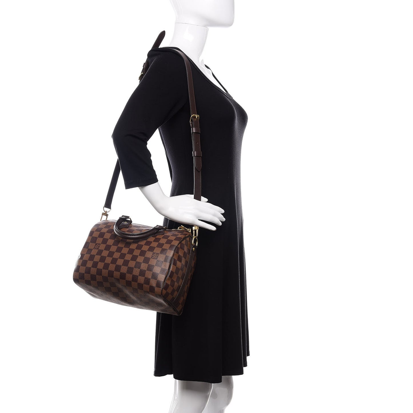 Damier Ebene Speedy Bandouliere 25