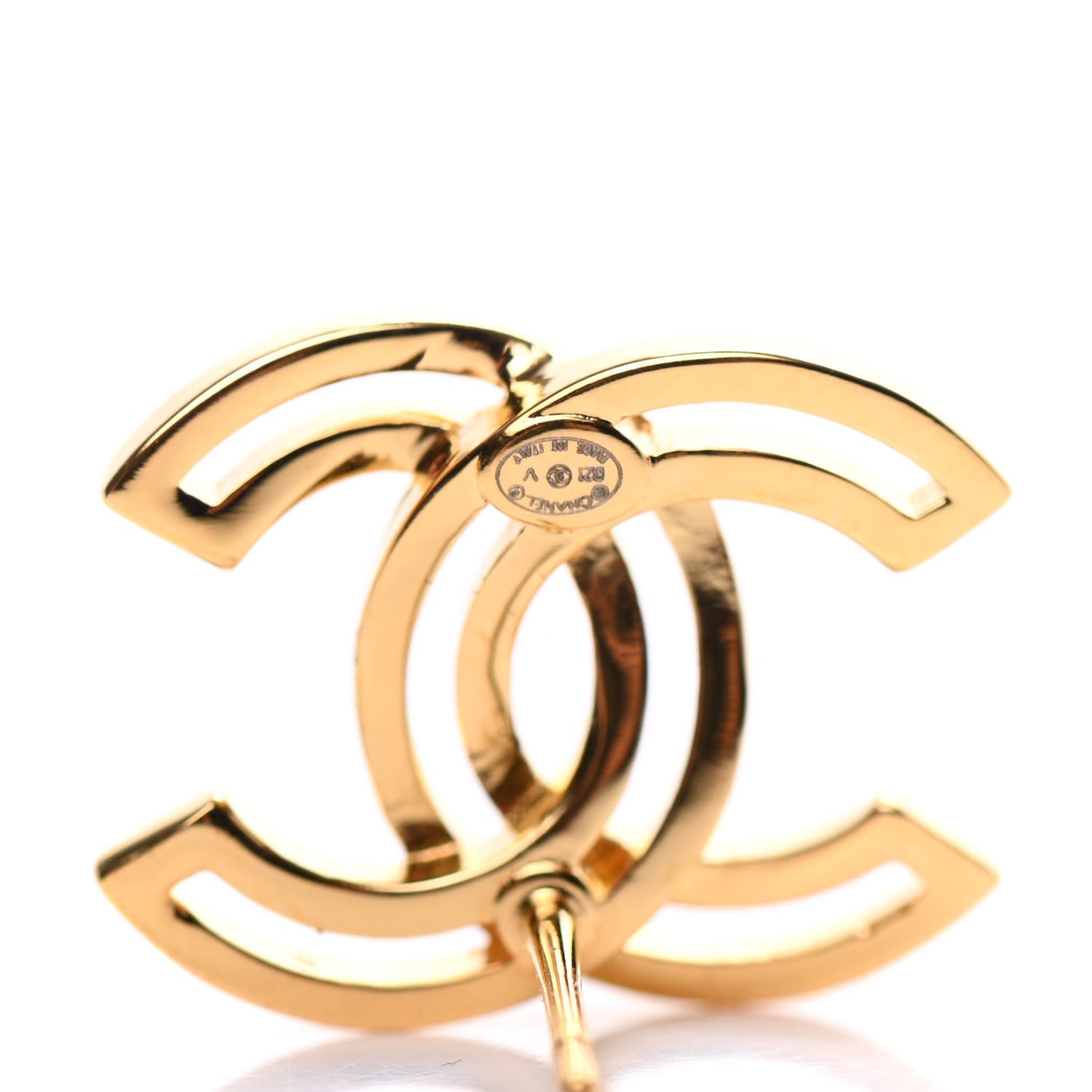 Metal Obazine CC Earrings Gold