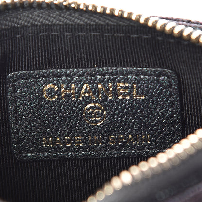 Chanel Iridescent Caviar Quilted Flap Zip Card Holder Black 6 of 8