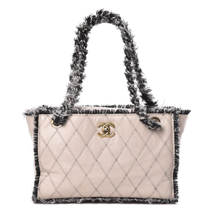 Chanel Tweed Calfskin Tweedy Shopping Tote Beige 1 of 12