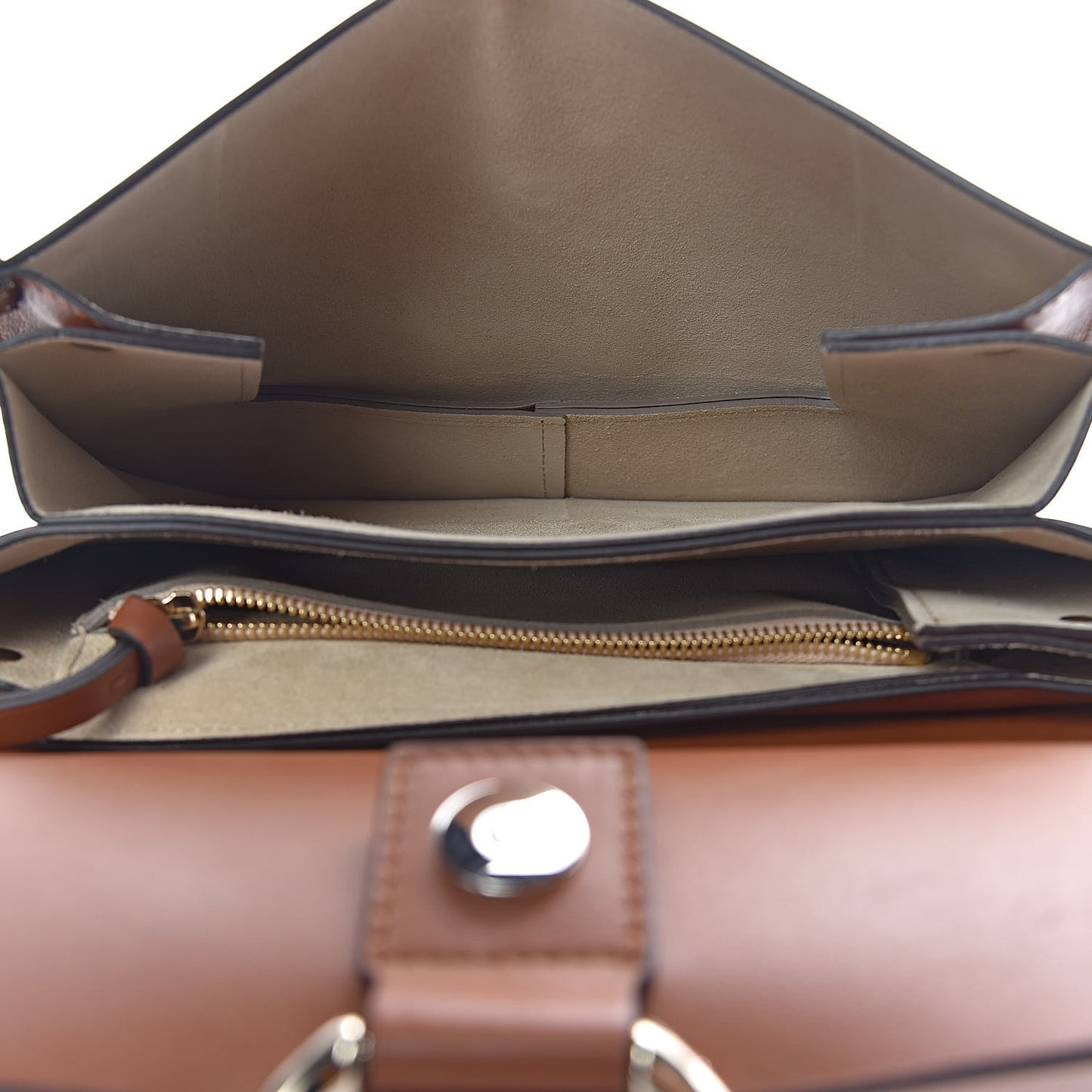 Suede Calfskin Medium Faye Shoulder Bag Tobacco