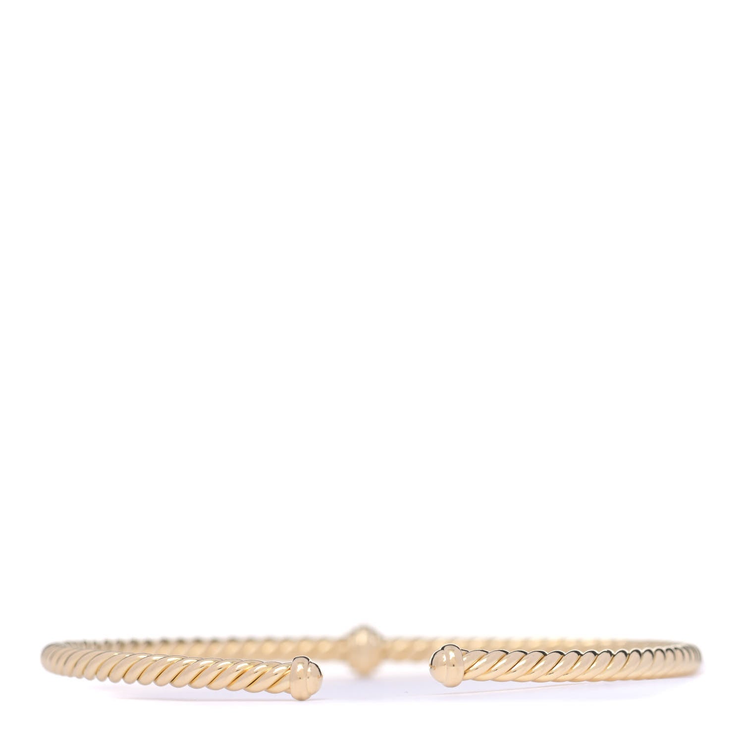 David Yurman 18K Yellow Gold Diamond 3mm Renaissance Center Station Bracelet 3 of 4