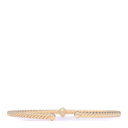 David Yurman 18K Yellow Gold Diamond 3mm Renaissance Center Station Bracelet 3 of 4