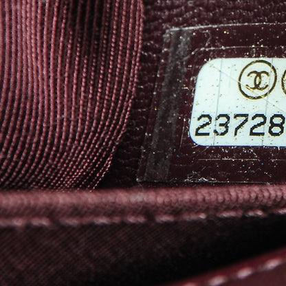 Chanel Velvet Chevron Medium Boy Flap Burgundy 9 of 10